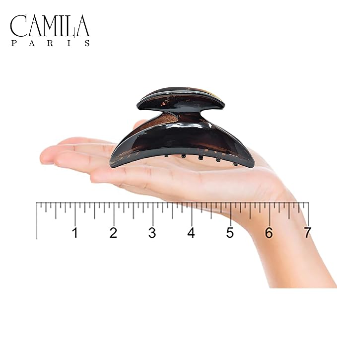 Camila Paris CP2615 French Hair Clip for Women with Thick or Long Curly Wavy Hair, Claw Clips Jaw, Durable Styling Big Claw for Thick Hairs, Strong Hold No Slip Grip, Made in France