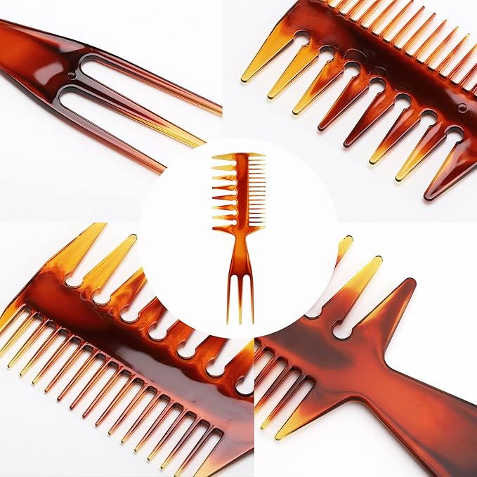 Tbestmax 2 Pcs Hair Comb Styling Set Tail Combs Afro Pick Pik Brushes African American Hair Brush Barber