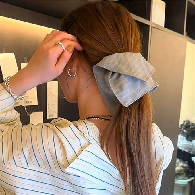 Elastic Hair Scrunchie Fabric Headbands For Women Soft And Stretchy Hair Tie For Everyday Use Or Special Occasion(Dark Grey)