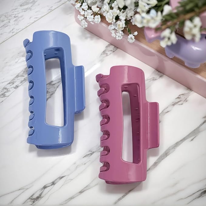 6Pcs 4.2in Medium Extra Soft Hair Claw Clips, more Cozy Flexible and Unsnappable, Enhanced Non-Slip, Stronger Grip, Barrettes for Thick or Fine Hair, Beauty Accessory for Women and Girls(6Pcs)