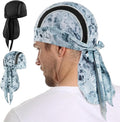 MELASA Do Rag Skull Cap Helmet Liner, Cooling Mesh Bandana Cap, Sweat Dew Rags Head Cover for Men Cycling Motorcycle Running