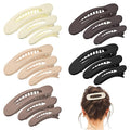 15 PCS Flat Hair Clips, Neutral Color Flat Claw Clips 3 Sizes Hair Claws for Women Girls Thin Hair Medium and Small Hair Clip