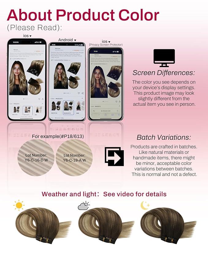 Moresoo Clip in Hair Extensions Ombre Human Hair Clip in Extensions Real Human Hair Dark Brown to Medium Brown with Bleach Blonde Balayage Short Remy Hair Extensions Double Weft 80g 5pcs 10in