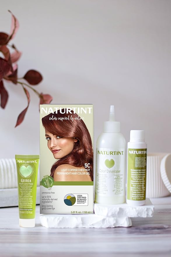 Naturtint 5C Light Copper Chestnut Permanent Hair Color (Pack of 1), Ammonia Free, Vegan, Cruelty Free, up to 100% Gray Coverage, Long Lasting Results (Packaging may vary)