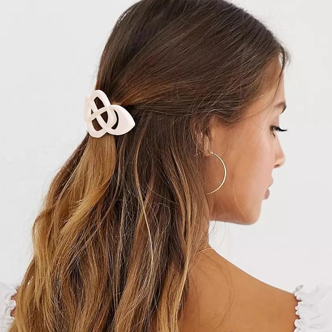 Beige Hair Barrettes for Women 4packs Hair Clips French Hair Barrette Clip Beige Accessories for Women Girls