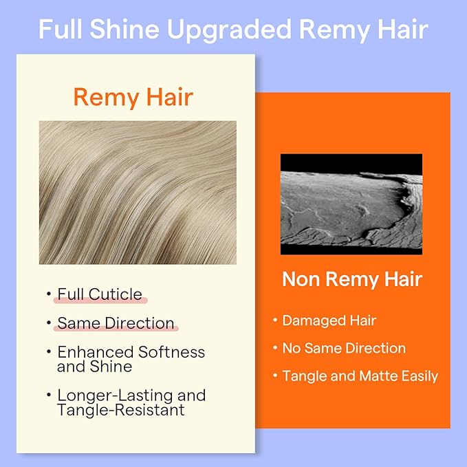 Full Shine Dark Blonde Hair Extensions Clip in 18 Inch Teddy Bear Blonde Clip in Human Hair Extensions for White Women 120 G 7 Pcs