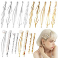 18 PCS Metal Geometric Elegant Hair Barrette Set Hair Styling Pins Women Girls Preppy Pearls Hair Clips Bridal Minimalist Bobby Pins Dainty Hair Accessories(Gold & Silver)