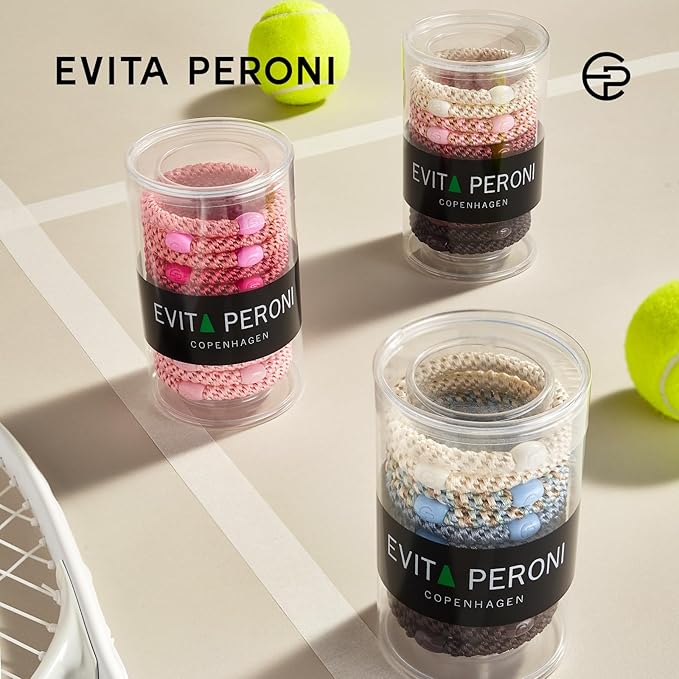 EVITA PERONI 12 Pcs Hair Ties, High Elastic Ponytail Holders, Hair Ties No Damage for Thick Curly Hair Women Men (Berry Coulis)