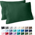 Bare Home Microfiber Pillow Cases - Standard/Queen Size Set of 2 - Cooling Pillowcases - Double Brushed - Forest Green Pillowcases 2 Pack - Easy Care (Standard Pillowcase Set of 2, Forest Green)