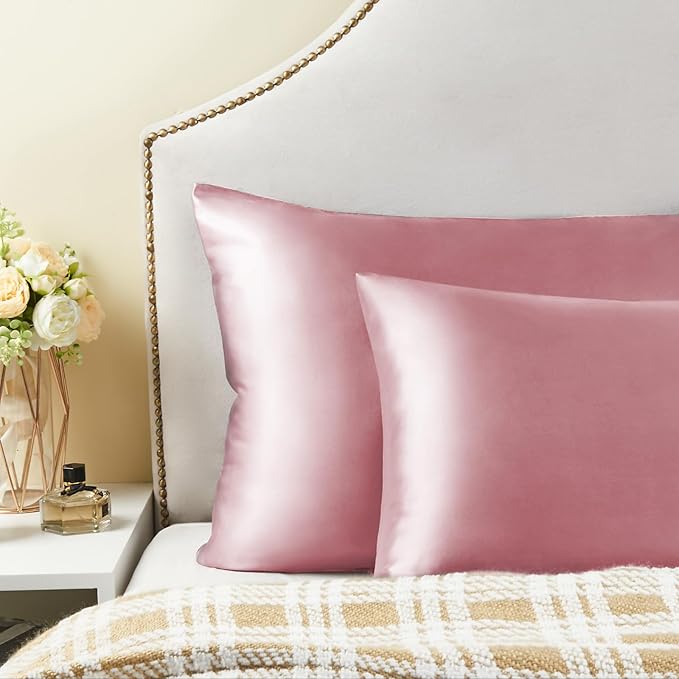 BEDELITE Satin Pillowcase for Hair and Skin, Super Soft and Cooling Similar to Silk Pillow Cases 2 Pack with Envelope Closure, Gift for Women Men(20"x40" King Size, Nostalgia)