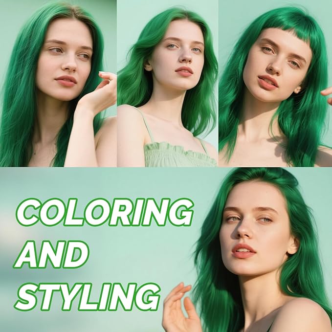 Emerald Green Temporary Hair Color Spray, SOVONCARE Natural Hair Wax Dye Spray for Kids Halloween, Christmas Party, Cosplay -On 1-Day Washable 120ML