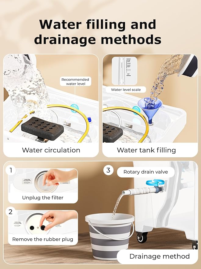 Innovative Touch Screen Dual System Japanese Head Spa Equipment, with 60L Large Water Storage Tank, Support 360°Water Circulation & Light Therapy