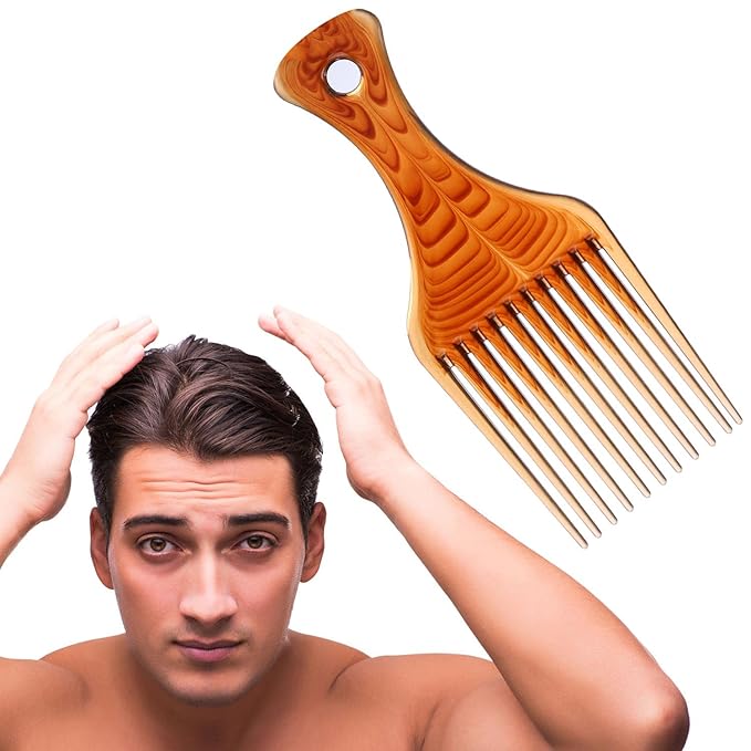 Tbestmax 2 Pcs Hair Comb Styling Set Tail Combs Afro Pick Pik Brushes African American Hair Brush Barber