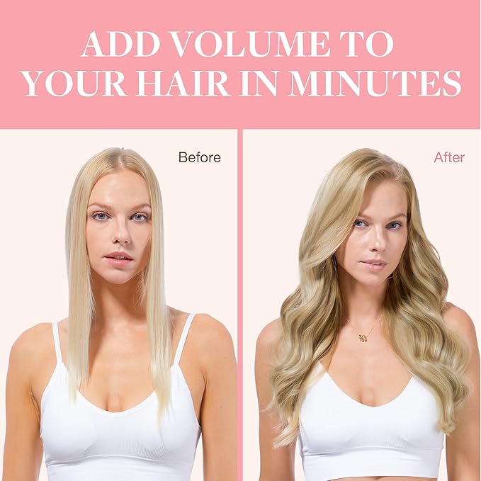 GOO GOO Clip in Hair Extensions Real Human Hair, Remy Human Hair Extensions Clip ins for Women, Natural Human Hair, 24 Inch 170g 7Pcs, 8A/22 Medium Brown Highlighted Golden Blonde