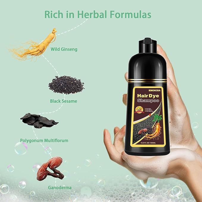 Fvquhvo Instant Hair Color Shampoo, Blonde Brown for Women Men, Long Lasting Brown Hair Dye Colors in Minutes, Easy to Use