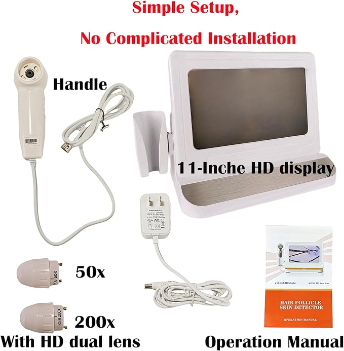 Professional Scalp Camera with 11-Inch HD Screen - High-Definition Hair & Scalp Analysis Device for Salons and Spas, Easy to Use, Ideal for Scalp Care & Client Consultations