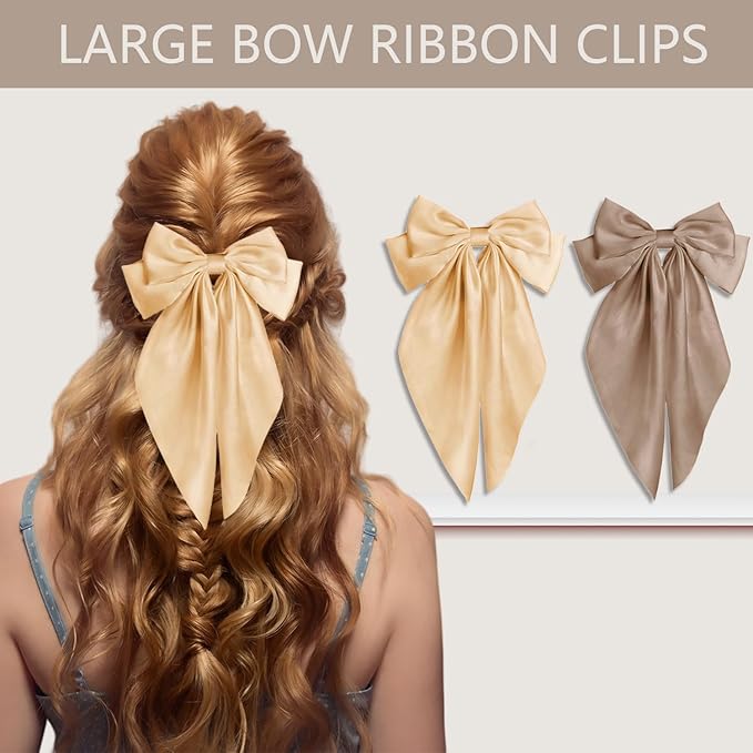Hair Ties for women 5 styles Hair Elastics(15 No Damage Hair Ties 50 High Elastic Ties 15 Ponytail Holders 2 Big Bow Hair Clips 20Snap Hair Clips)Pain-free No Crease multiple colors for all hair types