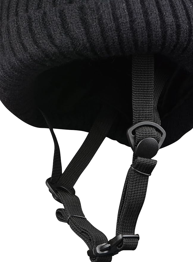 Helmet Beanie – Multi-Sport Low Profile Helmet Hat for Snowboarding, Skiing, E-Bikes, Scooters & More – Waterproof Impact Liner – Adjustable Strap – Unisex – One Size Fits All