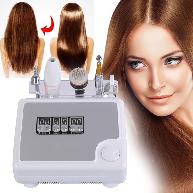 5 In 1 Multifunctional Hair Care Scalp Massager ,Digital Microcurrent Scalp Care & Prevention of Hair Loss Treatment Machine Analyser Machine Operation for Analysis Scalp Rechargeable for Hair Care