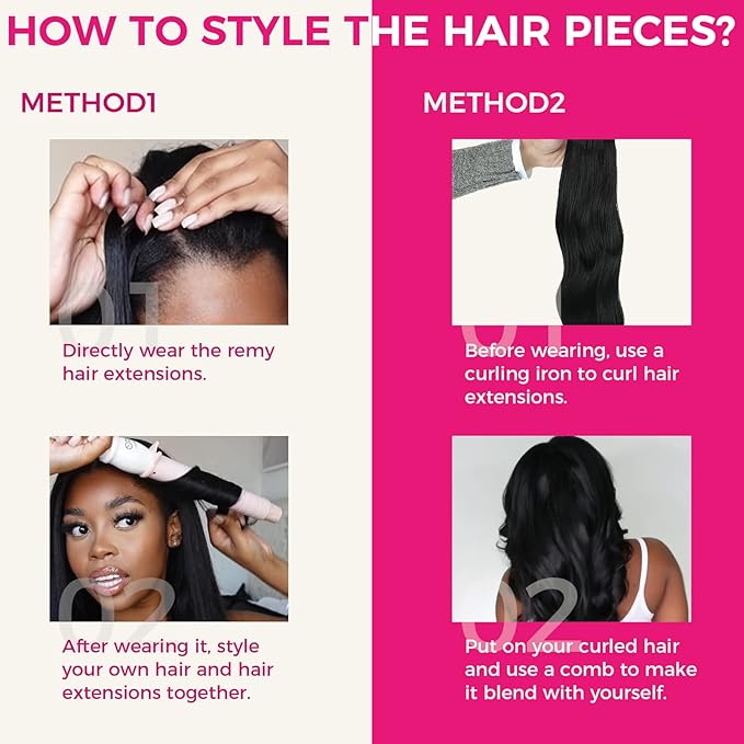 Lashey Clip in Hair Extensions Real Human Hair, 16 Inch #1B Natural Black 7pcs 120g, Human Hair Clip in Extensions Thick Straight Hair for Women