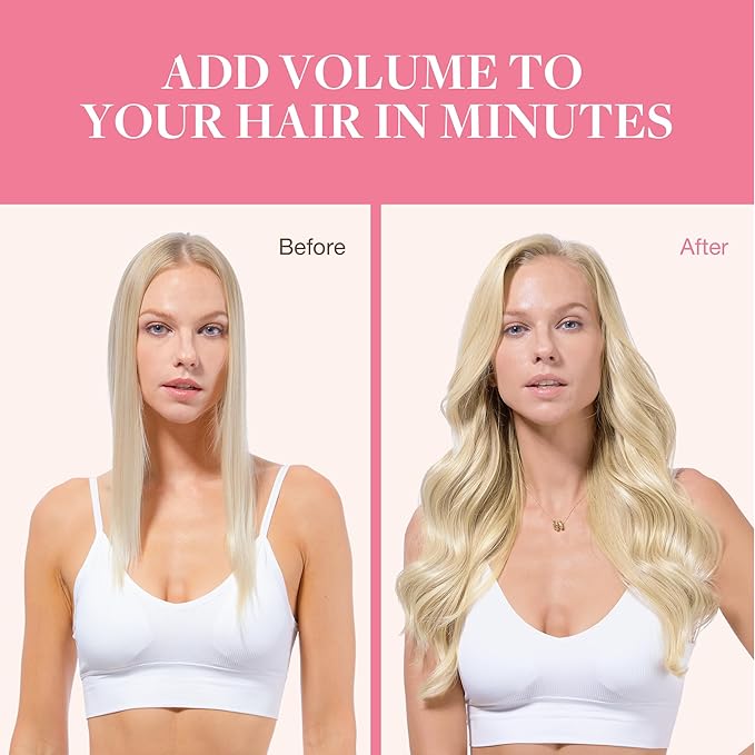 GOO GOO Clip in Hair Extensions Real Human Hair, Remy Human Hair Extensions Clip ins for Women, Natural Human Hair, 22inch 150g 9Pcs, 60A Platinum Blonde