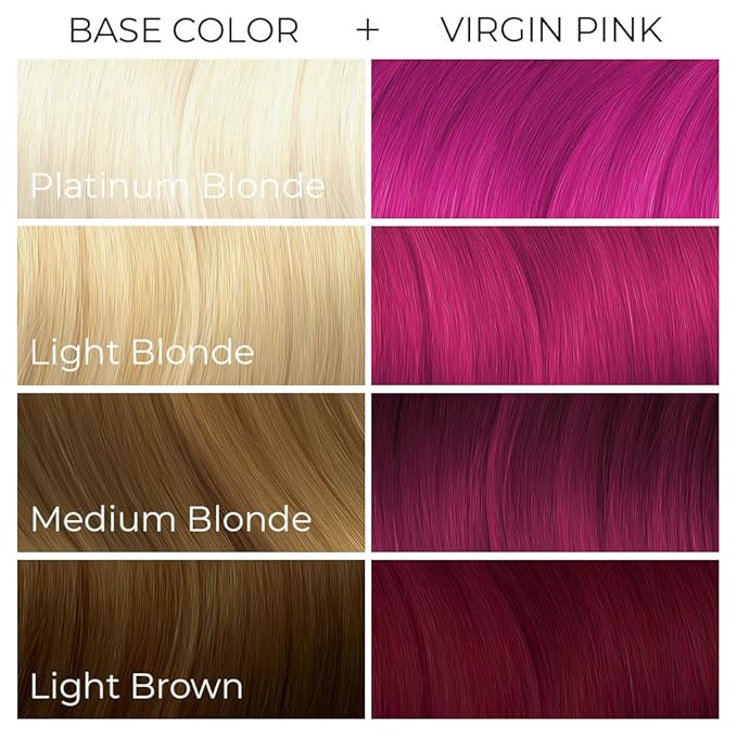 ARCTIC FOX Vegan and Cruelty-Free Semi-Permanent Hair Color Dye (4 Fl Oz, VIRGIN PINK)