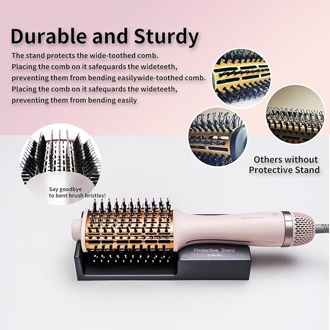 Hot-Air Hair Brushes Hair Dryer Brush Blow Dryer Brush- Dual Ionic Thermal Brush, Titanium Coated, High-Velocity Airflow for Fast Blowouts & Volumizing, Suitable for All Hair Types & Lengths
