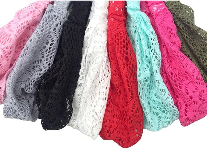 DRESHOW 8 Pack Headbands for Women Yoga Knotted Headbands Elastic Criss Cross Hair Accessories Sports Head Wrap Non Slip