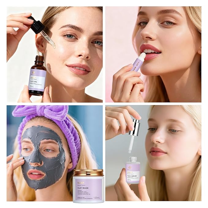 Skin Care Set for Women, 28Pcs Skin Care Kit includes Face Cream, Essential Oil, Scented Candle, Lavender Scented, Spa Birthday Gifts for Women, Mother's Day Gift