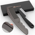 Dandruff Comb 2PC Upgraded Fine Tooth Scalp Detox Comb Lice for Women, Men & Kids Scalp Detoxing, Sweep & Massage Hair Brush Tool with Elegant Box for Hair Care (Brown)