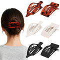 6 Pack Flat Hair Clips for Women Girls, French Flat Claw Clips for Think Hair Thin Hair with Strong Hold, Non-Slip, Matte Classic Barrettes for All Hair Styling