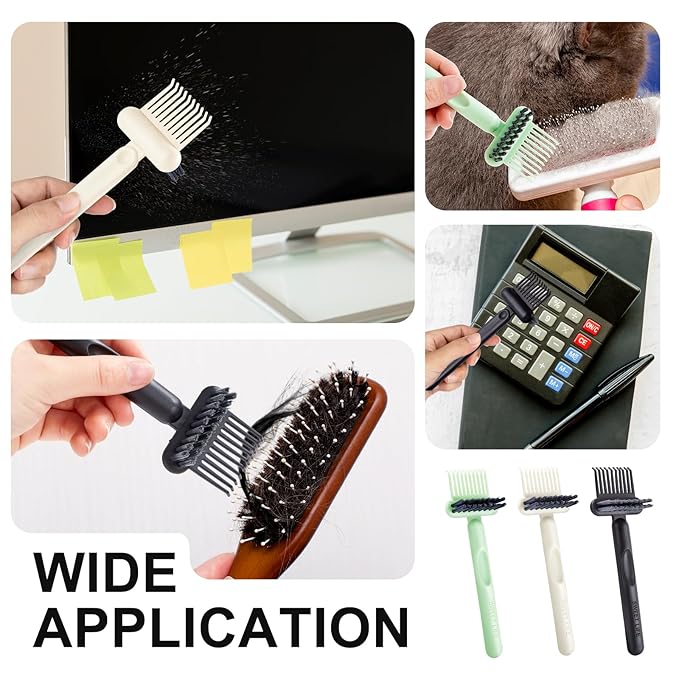 Boar Bristles Hair Brush for Women and Men, Detangling Hair Brush for Smoothing Massage Add Shine, Nylon&Boar Bristles Detangler brush for Hair Healthy (Cleaner-2PcsBlackWhite)