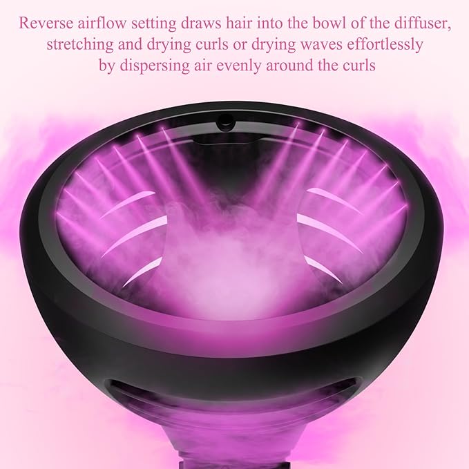 Wave Curl Diffuser for Dyson Airwrap – Dome and Diffuse Modes for Curl Wave Hair, Hair Diffuser Attachment Compatible with Airwrap Styler HS01/05