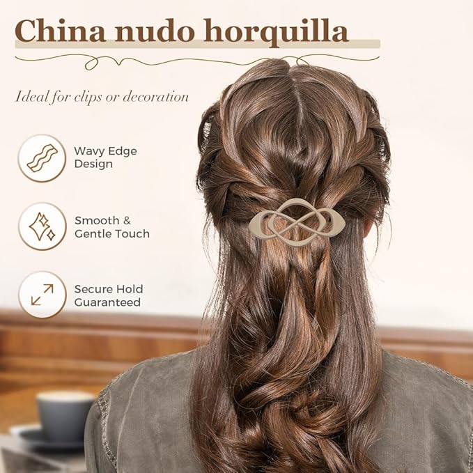 4 Pack Vintage French Barrette Hair Clips, 2026 New Hair Clip Accessories for Women, Strong Hold No Slip Styling (Style A)