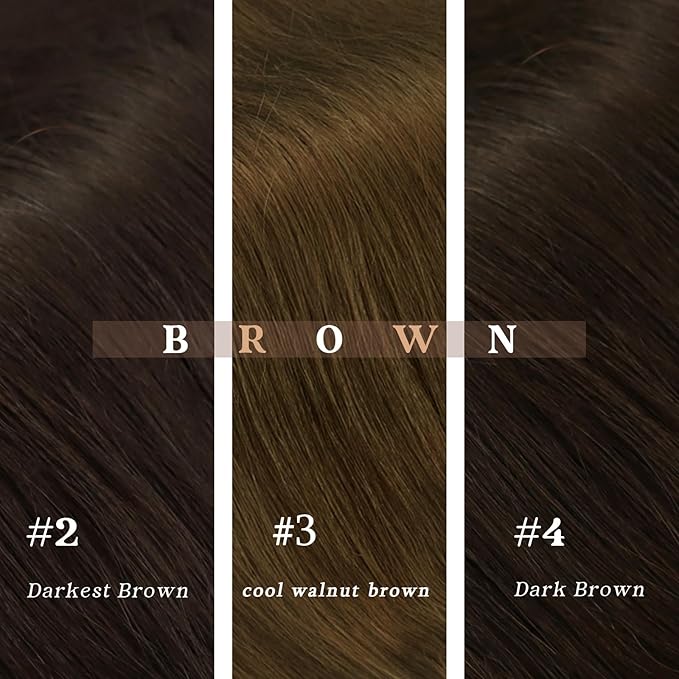 Ve Sunny Clip in Hair Extensions Cool Ash Brown Remy Human Hair Clip in Extensions Full Head Straight Real Hair Extensions For Women 7pcs 120g 18 inch