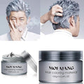 Temporary Silver Gray Hair Spray Color, Luxury Coloring Mud Grey Hair Dye Wax,Washable Treatment Hair Color Wax with All Day Hold works on white hair/non-pigmented hair for Party, Cosplay (1, Gray)