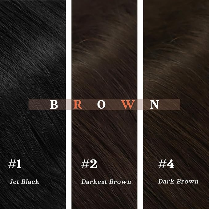 Ve Sunny Clip in Human Hair Extensions Dark Brown Clip in Hair Extensions 24 inch Hair Extensions Clip ins Real Hair Clip in Extensions Long Straight Hair 7pcs 120g