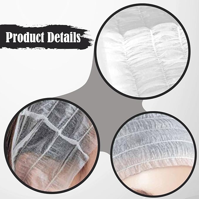 100Pcs SPA Facial Headbands SPA Makeup Headbands Skincare Hair Bands Makeup Head Wraps for Bath Home Showering Personal Use, White