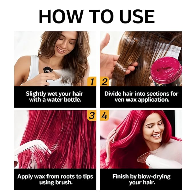 10Pcs Temporary Hair Color Wax for Christmas Party, Daily Party Cosplay Stocking Stuffers DIY Washable Hair Chalk Natural Instant Hair Color for Women Temporary Hair Dye for Kids Teens Women Men 40g
