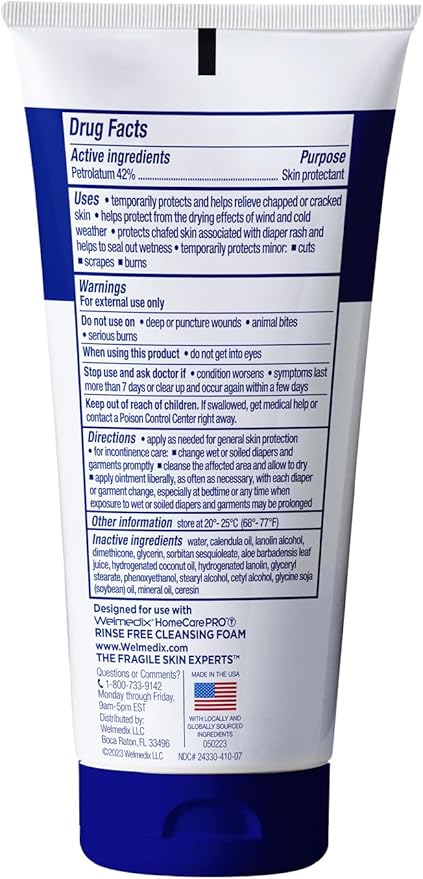 Welmedix Fragile Skin Protective Ointment | Hospital Grade Healing Ointment, Barrier Cream & Skin Protectant w/Calendula for Treatment of Eczema, Psoriasis, Dermatitis, Bed Sores, Chafing (Pack of 5)