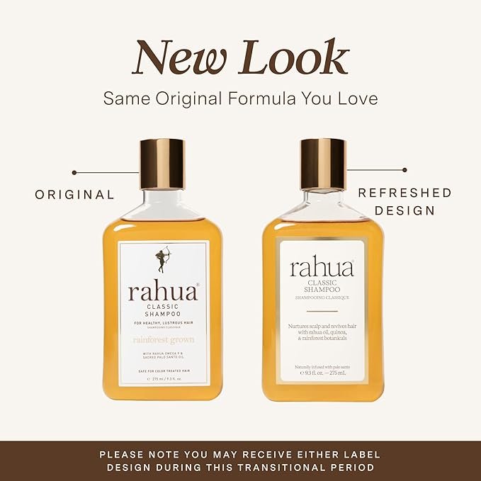 Rahua Classic Shampoo, Vegan Moisturizing Shampoo for Women and Men, Sulfate Free, Gentle Hair Care for All Hair Types, Clarifying Formula with Rahua Oil, Quinoa, Aloe Vera, and Palo Santo, 9.3 Fl Oz