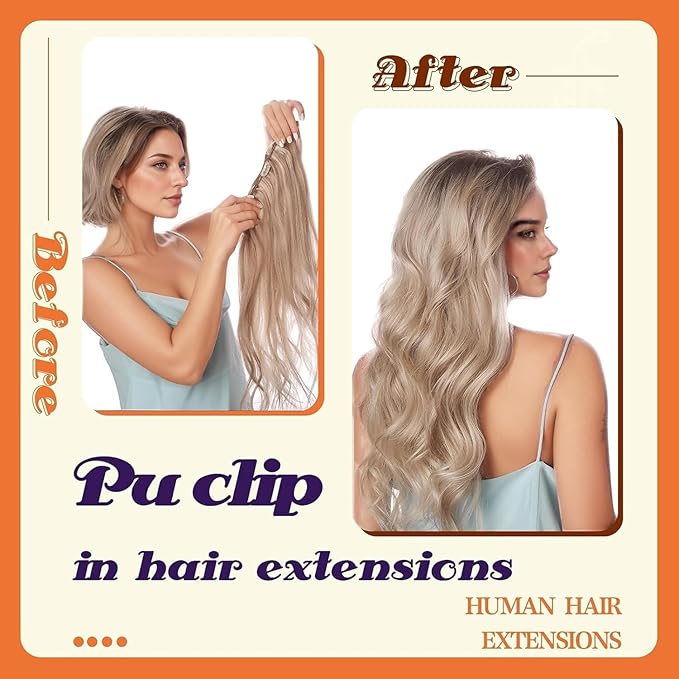 Full Shine Seamless Clip in Hair Extensions Real Human Hair Jet Black 22 Inch Clip in Extensions Human Hair with PU Weft Softness 8 PCS 120 Grams