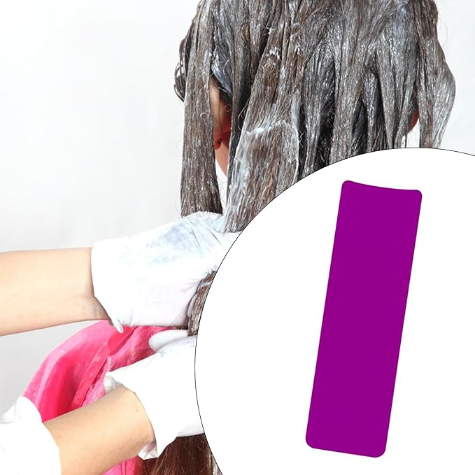 Generic Acrylic Hair Dyeing Board, Highlighting Board, Balayage Board,Hair Dye Sectioning Board for Barber, Shop, DIY, Violet, 40x12cm