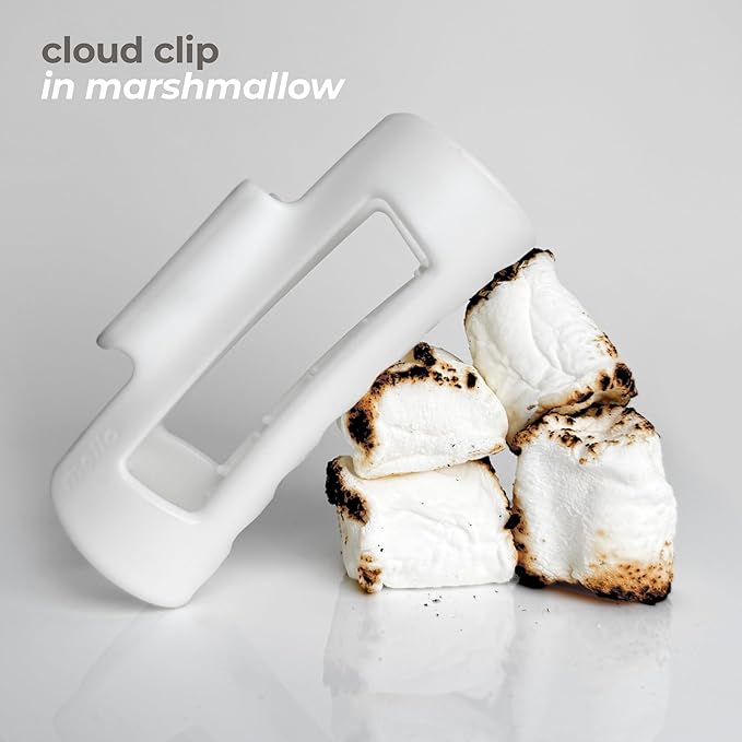 The Original Mello Hair Claw Clip Squishy Claw Clip Made in Korea Patent Pending 30021976 (White, Medium)