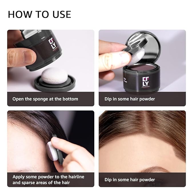 Root Touch Up Hair Color Powder For Concealing Hair Loss and Thinning, Gray Hair Shadow Powder Root Cover Up Hairline Powder For Women Men Eyebrows, Beard Line (Dark Blonde, 0.14 Ounce)
