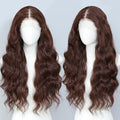 Synthetic Lace Front Wigs Pre Plucked 13x4 HD Lace Long Wavy Auburn 100% Futura Premium Wigs For Black Women Ready to Wear Beginner Friendly 26 Inch Daily Party Use
