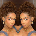 13x6 SKINLIKE Real HD Lace Frontal Wigs 250% Density Chocolate Brown Deep Curly Lace Front Wigs Human Hair 0.10mm Ultra-thin HD Lace Pre-Plucked with Baby Hair Brazilian Wig 22 Inch