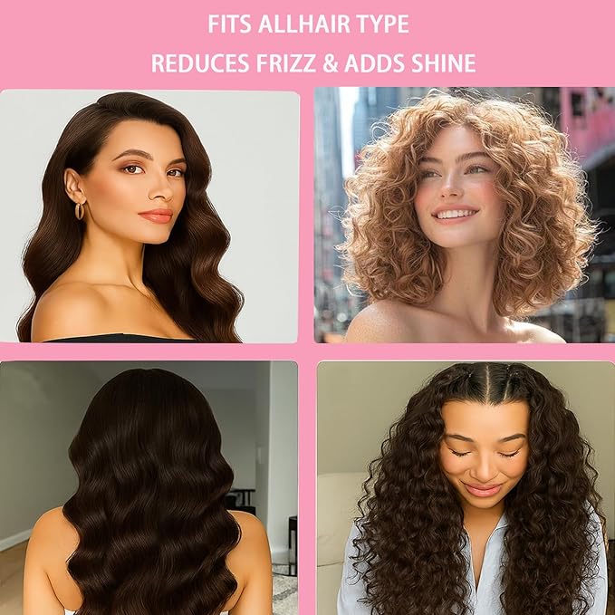 Curl Defining Brush, Vented Curly Hair Brush for Effortlessly Detangling Shaping and Styling, Candy Brush for Wet or Dry Hair Types for Women and Girl, Defining with Side Gear, Reduces Frizz (Pink)