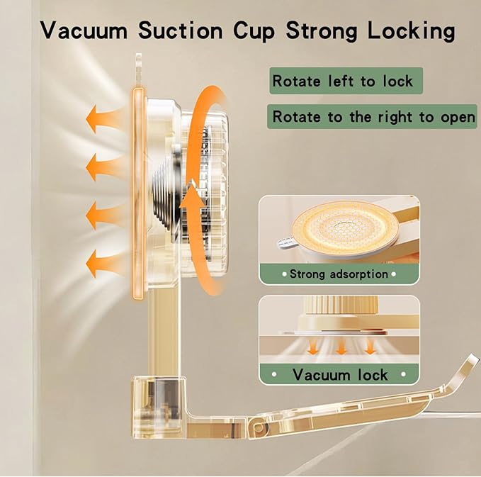 Universal Hair Dryer Holder,Blow Dryer Hanger Wall Mount for Hair Dryer Storage with Strong Suction Cup & Locking Latch + Plug&Cord Organizer,For Bathroom,Vanity,and Cabinet Door（Apricot）