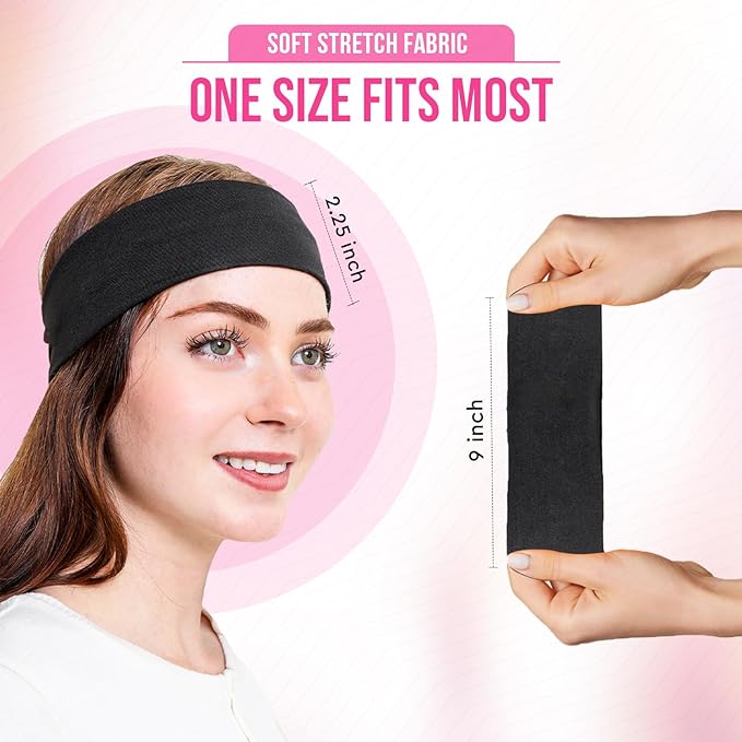Styla Hair Headbands for Women Stretch Fashion Head Bands 10 Pack Non-Slip Head Wraps Great for Spa, Sports, Yoga, Pilates, Running, Gym Headband, Workouts (Earth Tones)